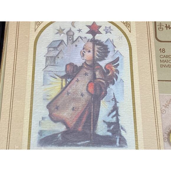 Vintage Hallmark 80s Hummel Retro Christmas Sealed Nostalgic Cards & Envelopes - Picture 2 of 7